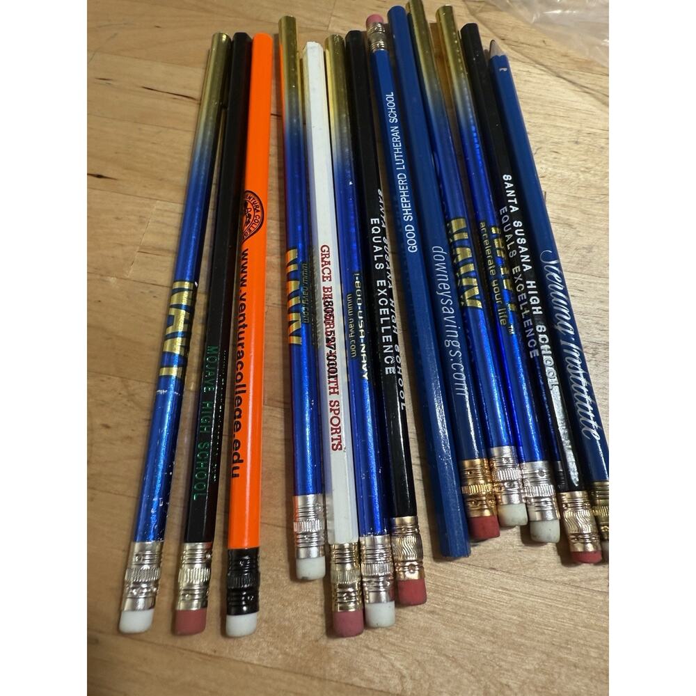 LOT OF 13 ADVERTISING PENCILS CALIFORNIA SCHOOLS